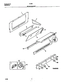 02 - Splasher / Light parts for Frigidaire Range 72-3981-23-07 from AppliancePartsPros.com
