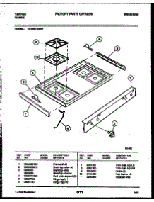03 - Cooktop Parts parts for Frigidaire Range 72-3981-00-01 from AppliancePartsPros.com