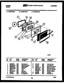 06 - Lower Oven Door Parts parts for Frigidaire Range 73-3957-00-06 from AppliancePartsPros.com