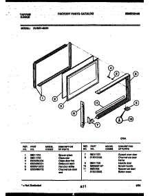09 - Upper Oven Door Parts parts for Frigidaire Range 72-3651-23-04 from AppliancePartsPros.com