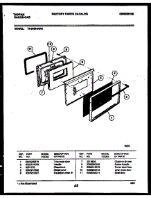 05 - Lower Oven Door Parts parts for Frigidaire Range 72-3662-23-01 from AppliancePartsPros.com
