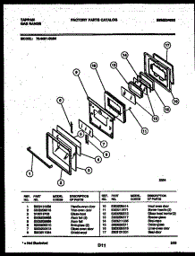 05 - Lower Oven Door Parts parts for Frigidaire Range 72-3981-00-04 from AppliancePartsPros.com