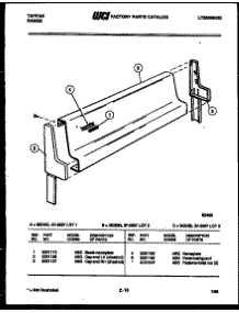 04 - Backguard parts for Frigidaire Range 37-2537-23-03 from AppliancePartsPros.com