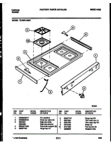 03 - Cooktop Parts parts for Frigidaire Range 72-3651-23-01 from AppliancePartsPros.com