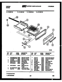 05 - Broiler Drawer Parts parts for Frigidaire Range 72-3657-23-05 from AppliancePartsPros.com