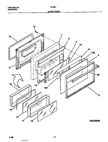 08 - Lower Door parts for Frigidaire Range 72-3981-00-07 from AppliancePartsPros.com