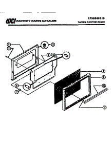 04 - Door parts for Frigidaire Range 37-1042-23-02 from AppliancePartsPros.com