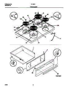 04 - Top / Drawer parts for Frigidaire Range 31-2872-23-03 from AppliancePartsPros.com