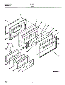 05 - Door parts for Frigidaire Range 31-2872-23-03 from AppliancePartsPros.com