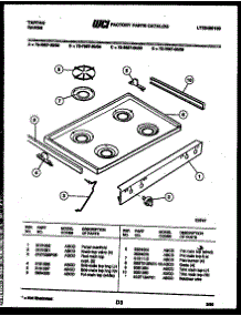 03 - Cooktop Parts parts for Frigidaire Range 72-3657-00-08 from AppliancePartsPros.com