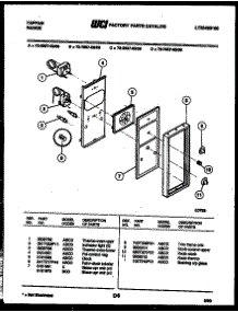 06 - Control Panel parts for Frigidaire Range 72-3657-00-08 from AppliancePartsPros.com