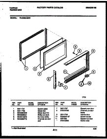 09 - Upper Oven Door Parts parts for Frigidaire Range 72-3662-00-01 from AppliancePartsPros.com