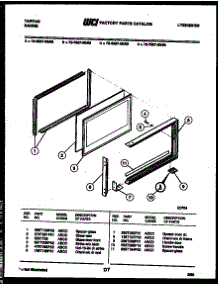 07 - Upper Oven Door Parts parts for Frigidaire Range 72-3657-00-08 from AppliancePartsPros.com