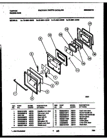 05 - Lower Oven Door Parts parts for Frigidaire Range 72-3981-00-05 from AppliancePartsPros.com