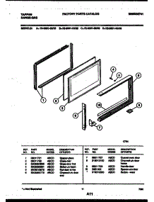 09 - Upper Oven Door Parts parts for Frigidaire Range 72-3981-23-06 from AppliancePartsPros.com