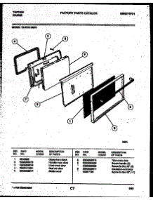 06 - Lower Oven Door Parts parts for Frigidaire Range 73-3751-66-01 from AppliancePartsPros.com