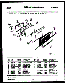 06 - Lower Oven Door Parts parts for Frigidaire Range 73-3757-66-03 from AppliancePartsPros.com