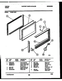 05 - Upper Oven Door Parts parts for Frigidaire Range 73-3951-23-02 from AppliancePartsPros.com