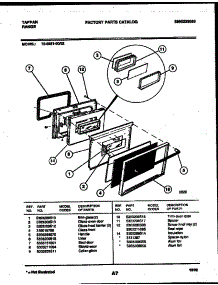 06 - Lower Oven Door Parts parts for Frigidaire Range 73-3951-23-02 from AppliancePartsPros.com