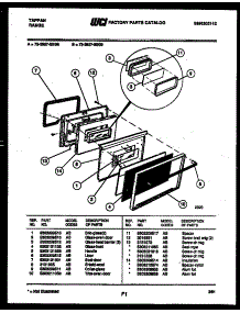 06 - Lower Oven Door Parts parts for Frigidaire Range 73-3957-23-08 from AppliancePartsPros.com