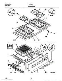 07 - Top / Drawer parts for Frigidaire Range 72-3651-00-08 from AppliancePartsPros.com