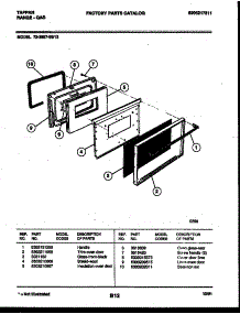 04 - Lower Oven Door Parts parts for Frigidaire Range 72-3657-66-13 from AppliancePartsPros.com