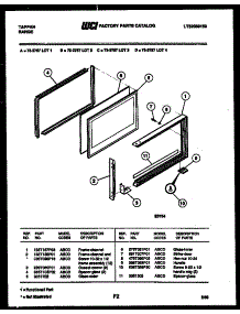 05 - Upper Oven Door Parts parts for Frigidaire Range 73-3757-66-04 from AppliancePartsPros.com
