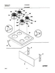 07 - Top / Drawer parts for Tappan Range TEF303AWB from AppliancePartsPros.com