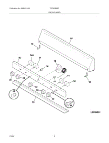 03 - Backguard parts for Tappan Range TEF303BWC from AppliancePartsPros.com