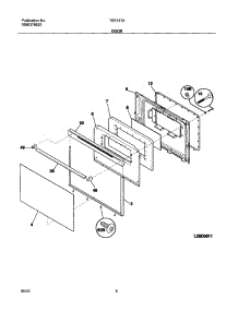 09 - Door parts for Tappan Range TEF317AUB from AppliancePartsPros.com