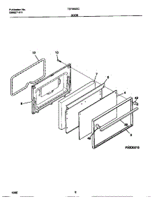 05 - Door parts for Frigidaire Range TEF350SCDA from AppliancePartsPros.com