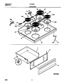 04 - Top / Drawer parts for Frigidaire Range TEF322SCWA from AppliancePartsPros.com
