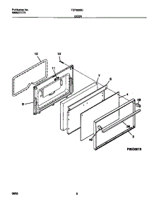05 - Door parts for Frigidaire Range TEF322SCWA from AppliancePartsPros.com