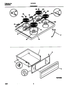 04 - Top / Drawer parts for Frigidaire Range TEF350SCWE from AppliancePartsPros.com