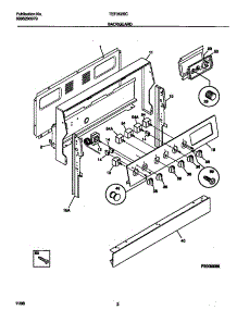 02 - Backguard parts for Frigidaire Range TEF352SCWD from AppliancePartsPros.com