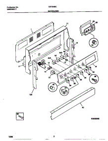 02 - Backguard parts for Frigidaire Range TEF354BCWC from AppliancePartsPros.com
