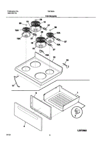 07 - Top / Drawer parts for Tappan Range TEF353AWD from AppliancePartsPros.com