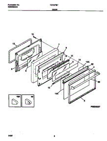 05 - Door parts for Frigidaire Range TEF357BFDA from AppliancePartsPros.com