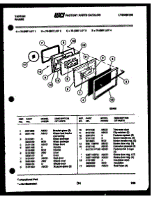 06 - Lower Oven Door Parts parts for Frigidaire Range 73-3957-23-03 from AppliancePartsPros.com