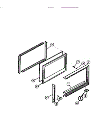 05 - Upper Oven Door parts for Frigidaire Range 73-7857-66-02 from AppliancePartsPros.com
