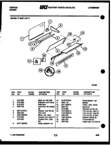 11 - Splasher Control parts for Frigidaire Range 77-8957-08-05 from AppliancePartsPros.com