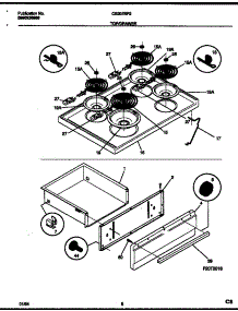 04 - Cooktop And Drawer Parts parts for Frigidaire Range CE307SP2D1 from AppliancePartsPros.com
