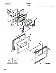 04 - Door parts for Frigidaire Oven TEB500CCBA from AppliancePartsPros.com