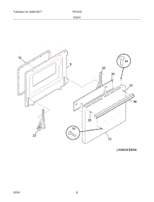 09 - Door parts for Tappan Range TEF242BU2 from AppliancePartsPros.com