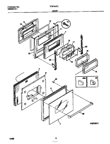 04 - Door parts for Frigidaire Oven TEB754CCS2 from AppliancePartsPros.com