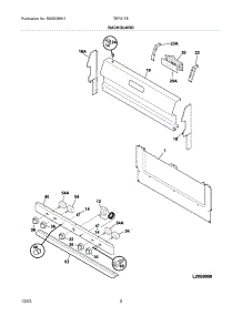 03 - Backguard parts for Tappan Range TEF317BWB from AppliancePartsPros.com