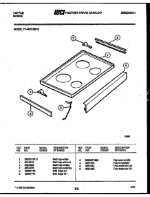 Cooktop parts for Frigidaire Range 77-4957-00-10 from AppliancePartsPros.com