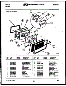 Lower Oven Door parts for Frigidaire Range 77-4957-00-10 from AppliancePartsPros.com