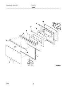 09 - Door parts for Tappan Range TEF317BWB from AppliancePartsPros.com
