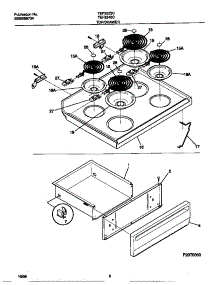 04 - Top / Drawer parts for Frigidaire Range TEF322SCWC from AppliancePartsPros.com